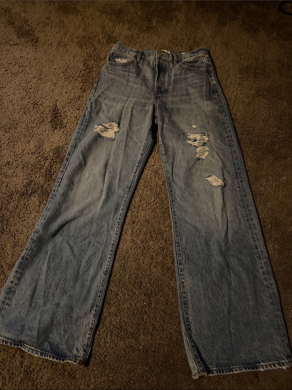 High-Rise Distressed Women’s Jeans - Light Blue